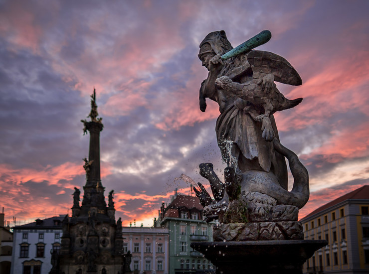 Hercules Fountain Sightseeing Olomouc