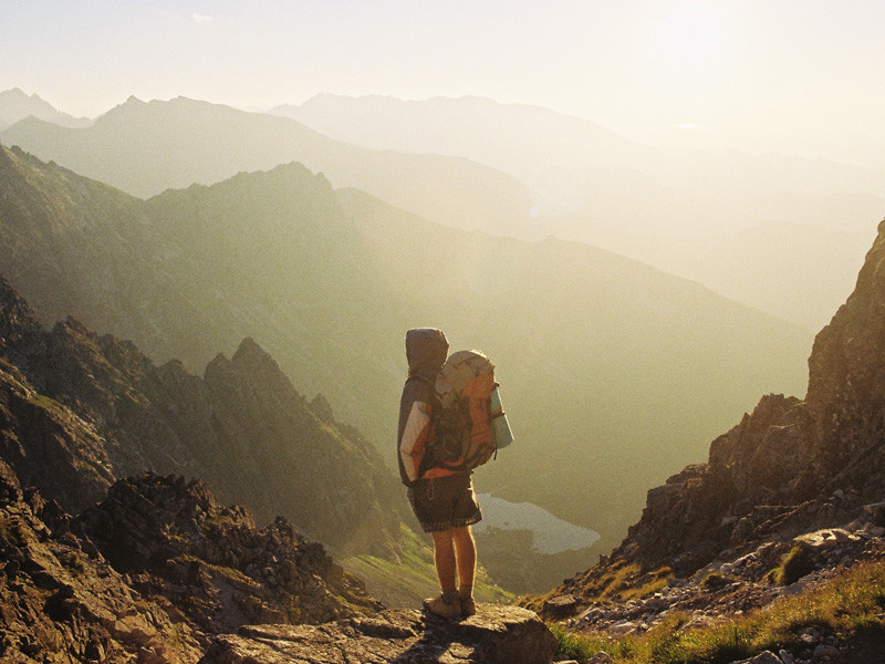 Hiking in the mountains