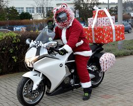 Santas on Motorbikes