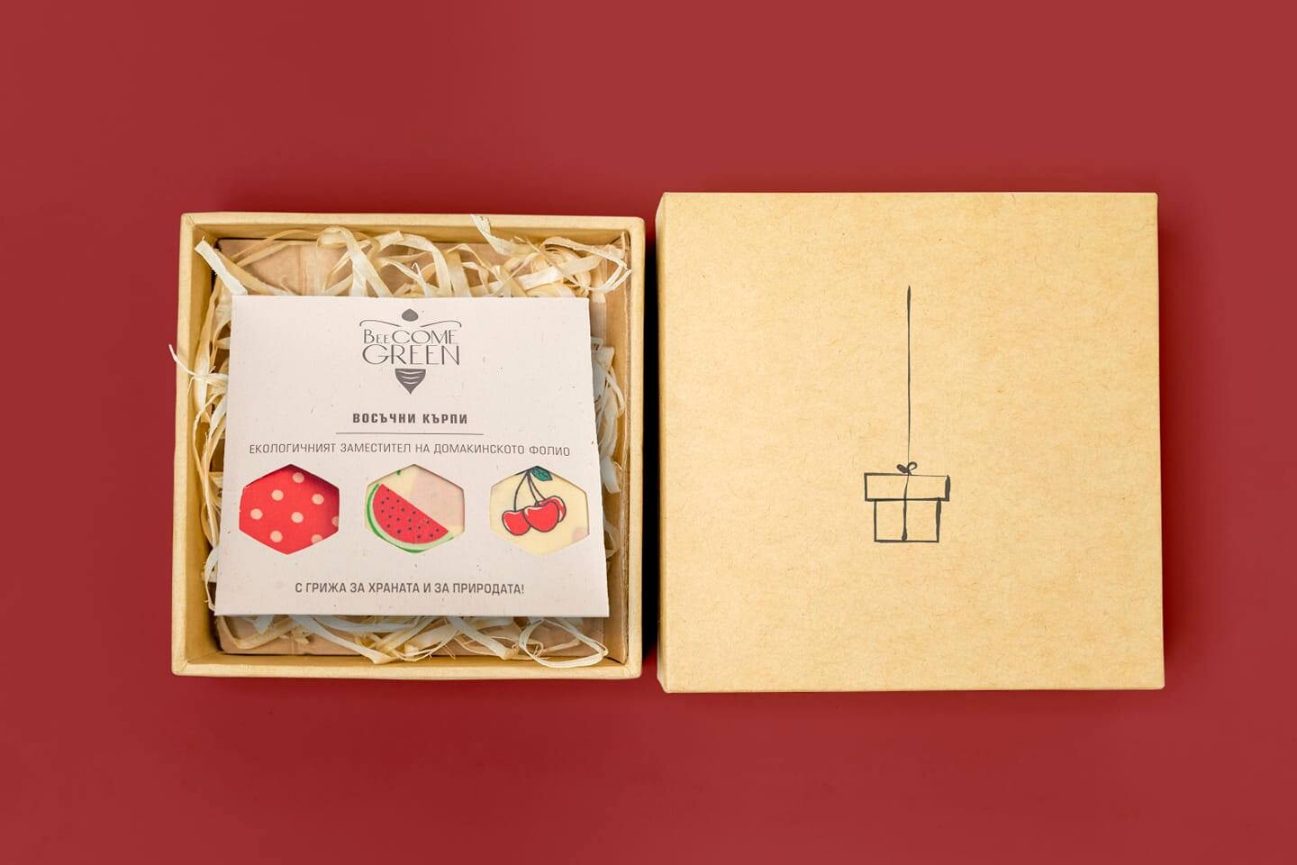 Beeswax Wraps BeeCome Green