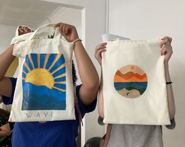 #JacarandaInYourPocket x Studio Artwave tote bag painting workshop (October 2025)