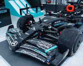 Life-size LEGO® Mercedes-AMG F1 pops up at Nelson Mandela Square
