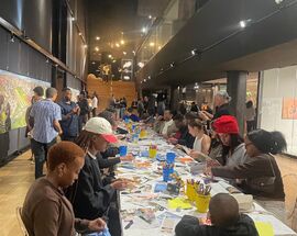 A city imagined together: Mapping Joburg at the Keyes Art Night Makers Table