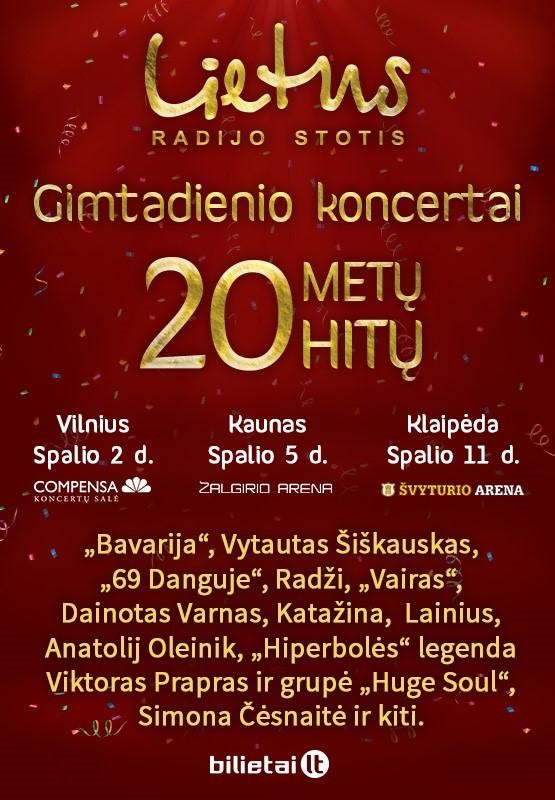 "Lietus" anniversary concerts for Lithuania. 20 years 20 hits | Klaipėda