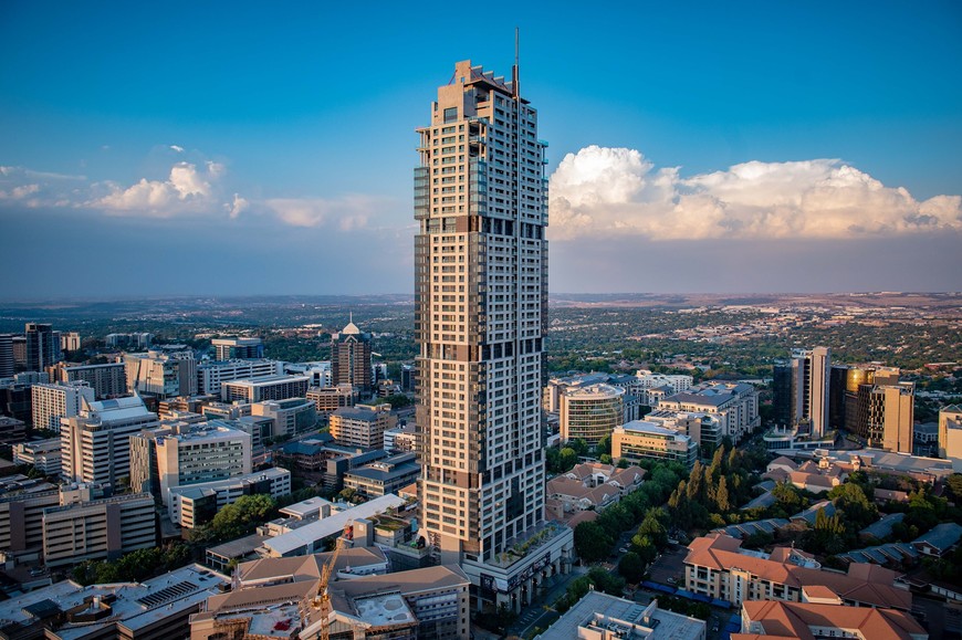 The 234-metre tall The Leonardo in Sandton Central, Johannesburg