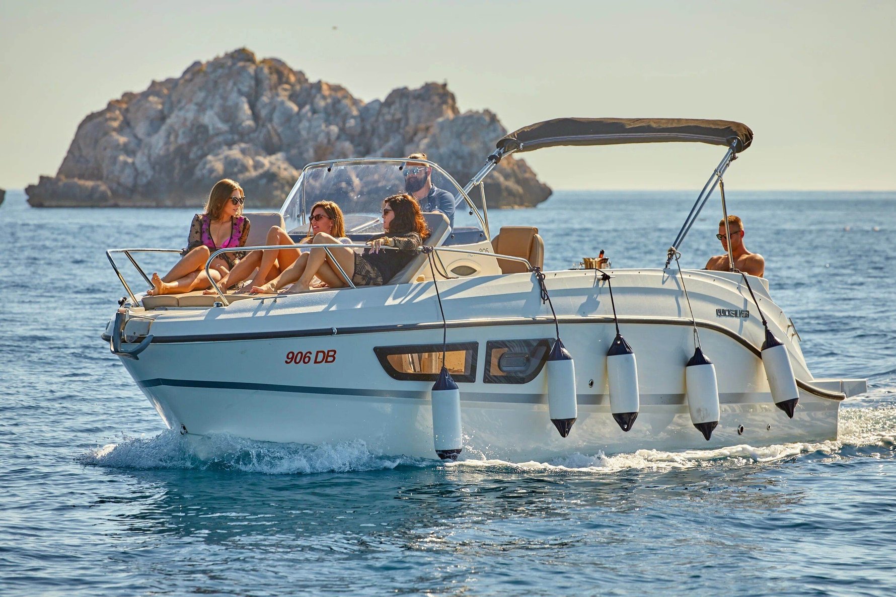 Tourists on a Garitransfer private boat rental in Dubrovnik