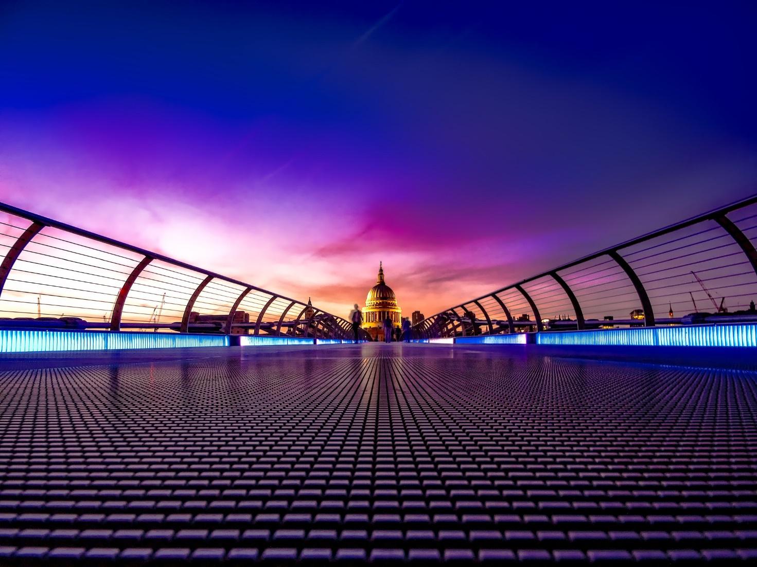 The Millennium Bridge and St Paul's Cathedral