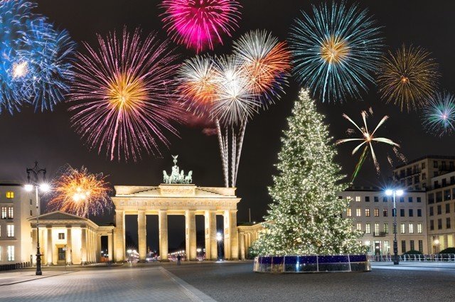 Berlin, no Christmas markets and no New Years Eve party and the Brandenburger Gate