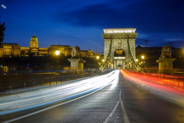 Chain Bridge In Budapest