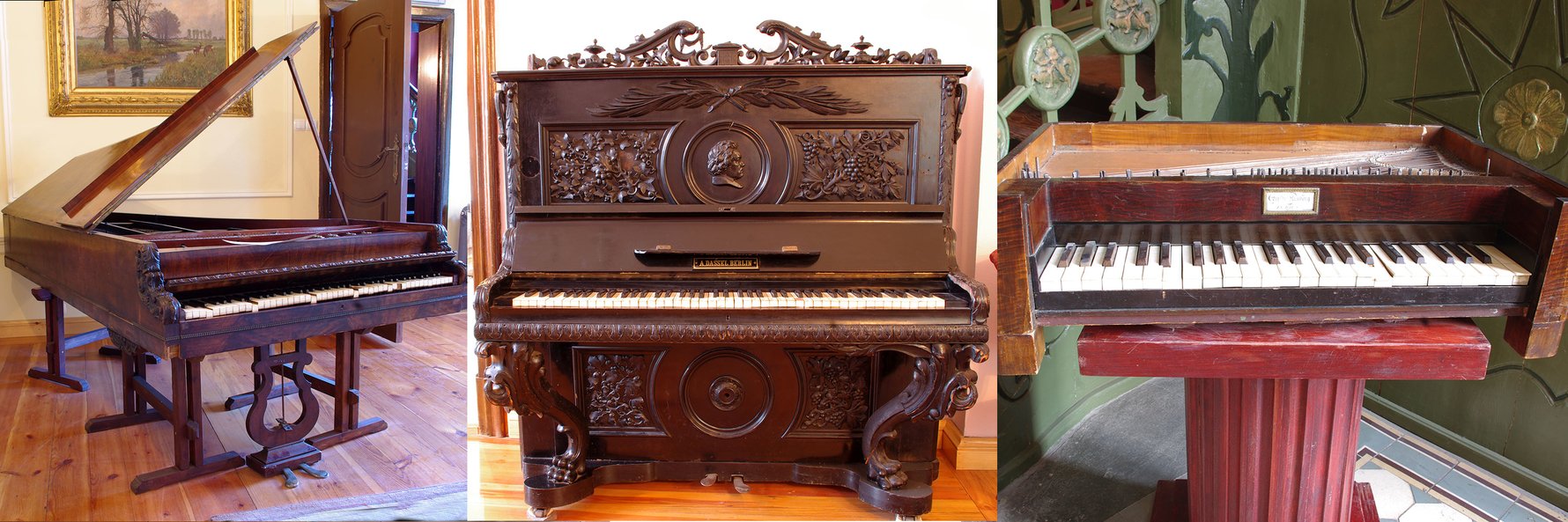 Piano Collection in Ostromecko Old Palace. Photos by Agnieszka M.