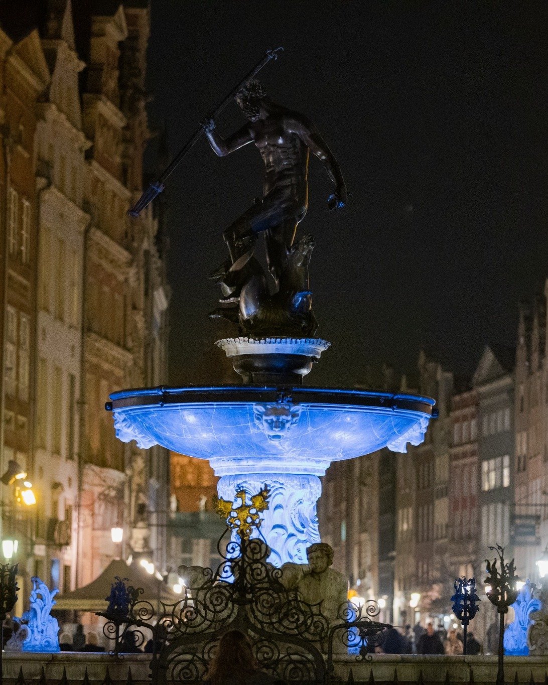 Neptune Fountain on Długi Targ in Gdańsk Old Town