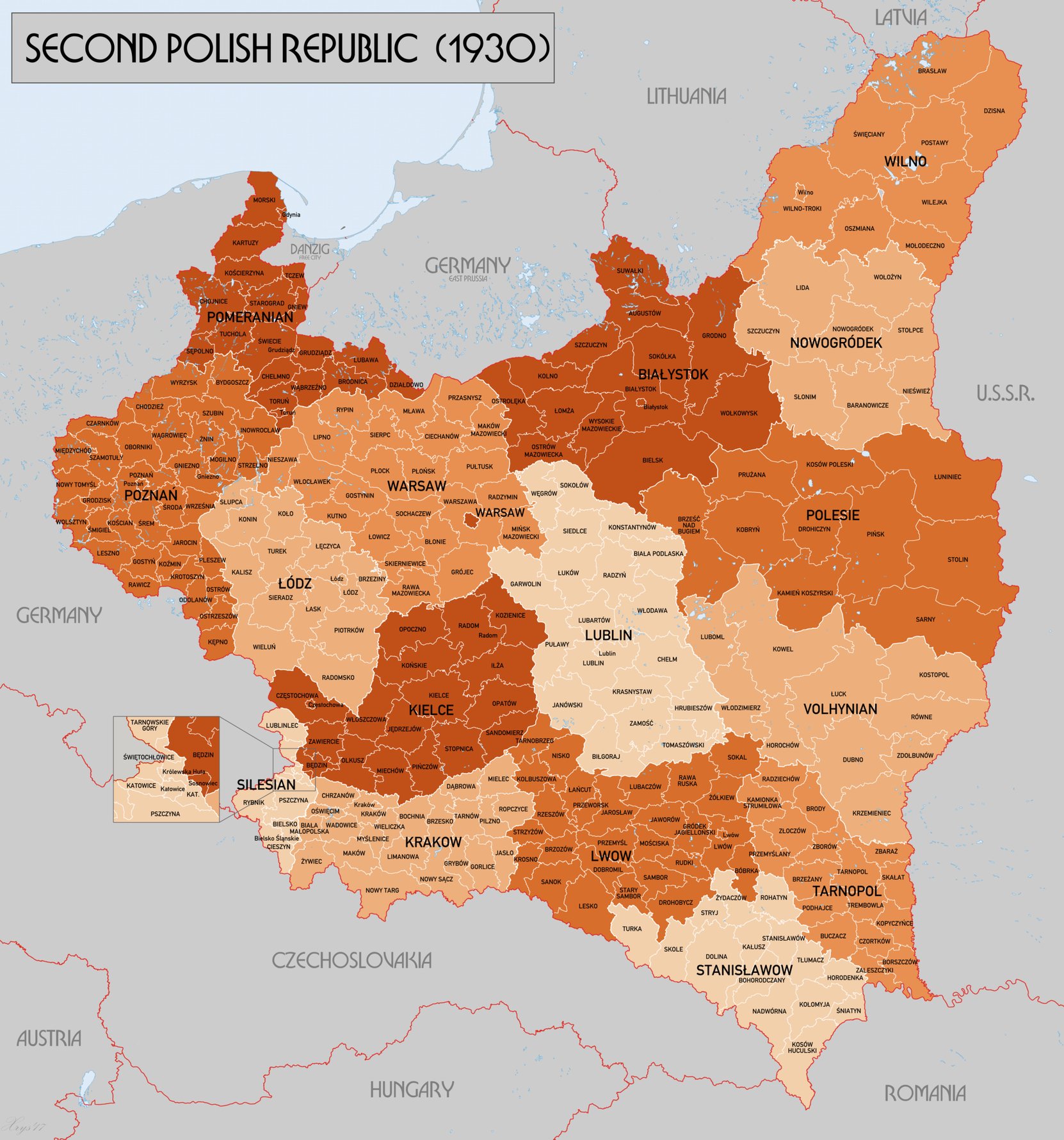 What Was The Polish Corridor   2017px Polishrepublicadminmap1930 Map By Xrysd 