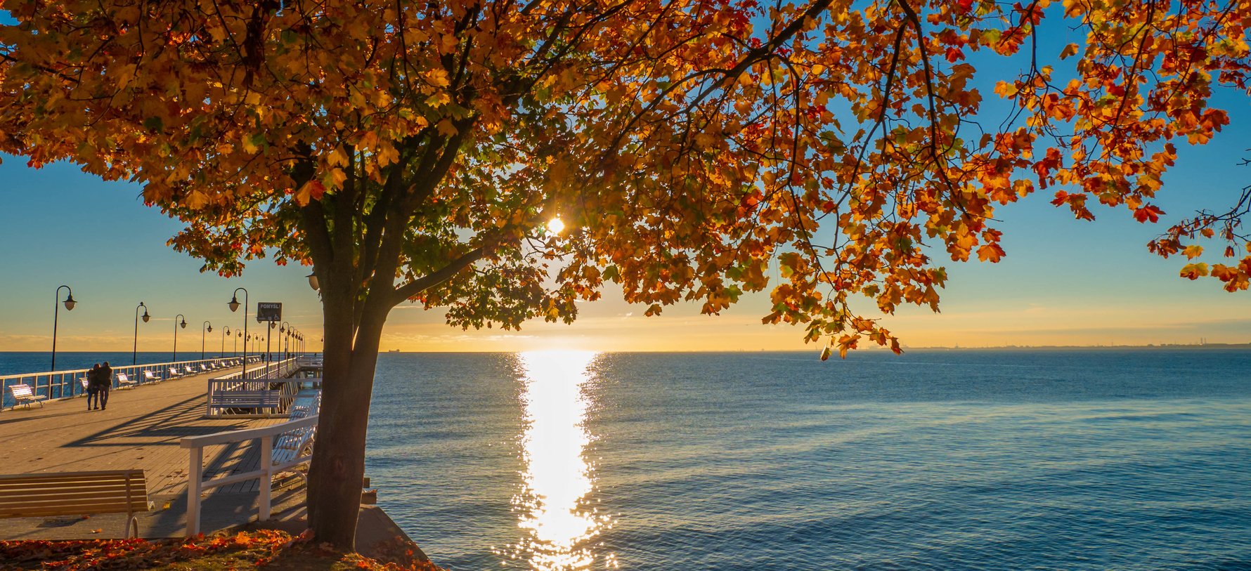 The Pier at Gdynia Orłowo in Autumn. Photo by Kamil.