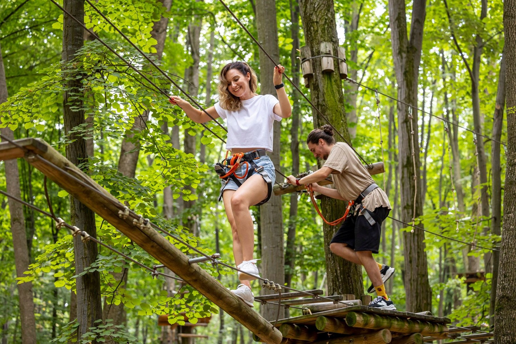 Bucharest with Kids - Edenland Treetop climbing