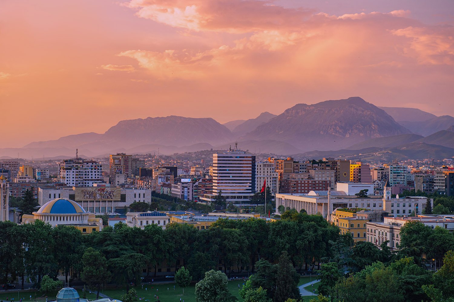 Tirana at Sunset © Alla Simacheva / Shutterstock.com