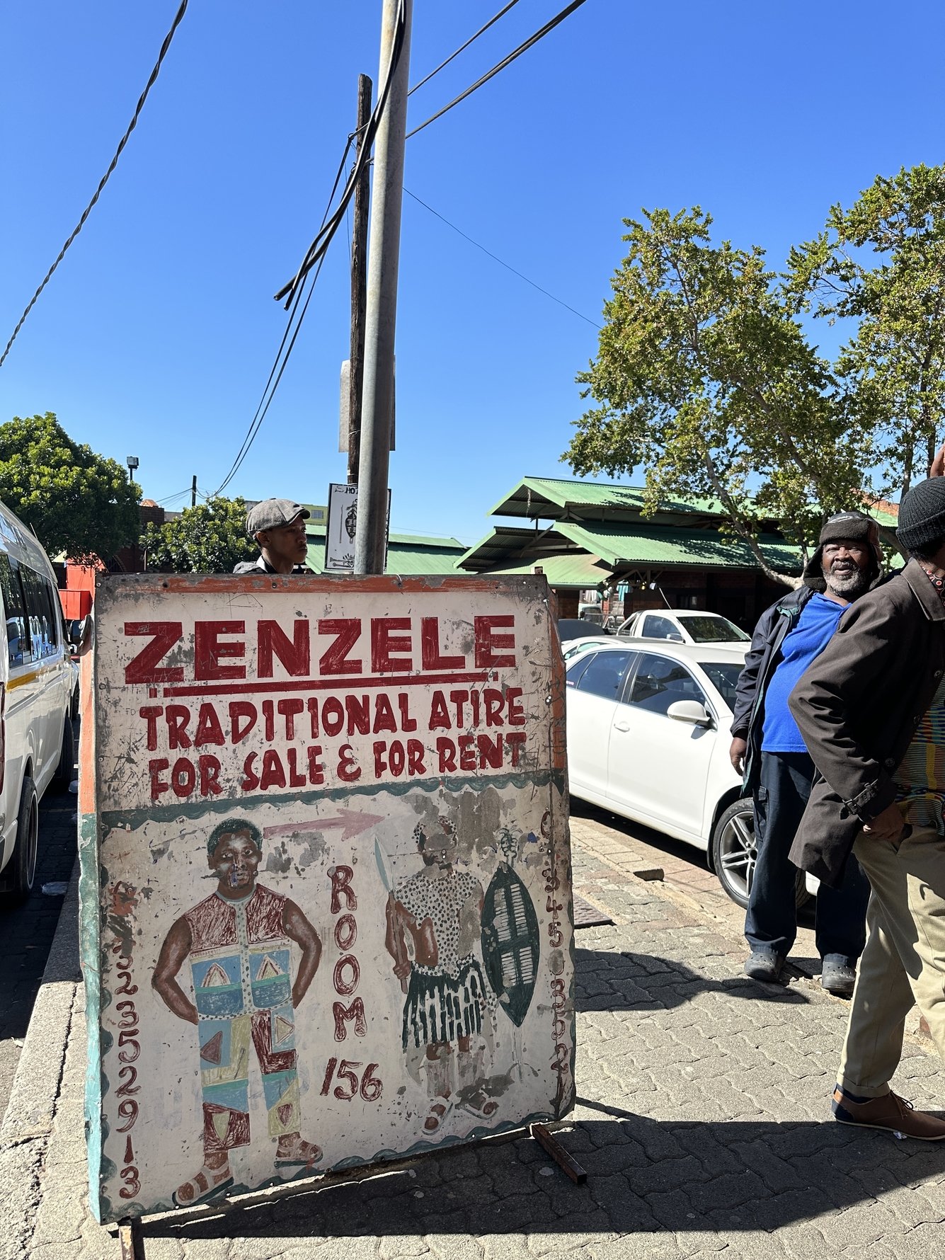 Traditional attire advertised at Kwa Mai Mai. Photo: Laurice Taitz.