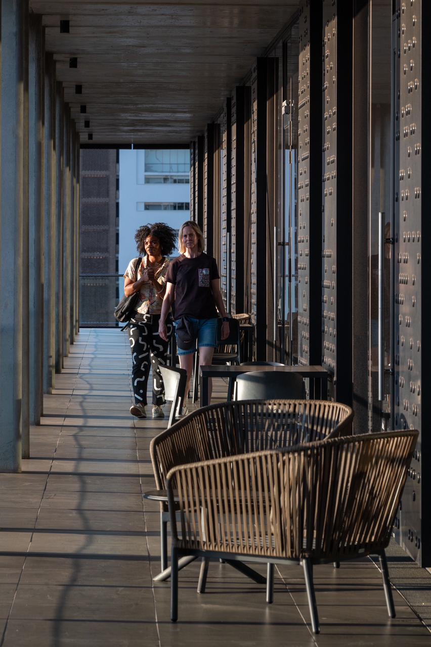 Great heights from the tenth floor of Workshop 17 Firestation Rosebank. Photo: Alexius van der Westhuizen. 