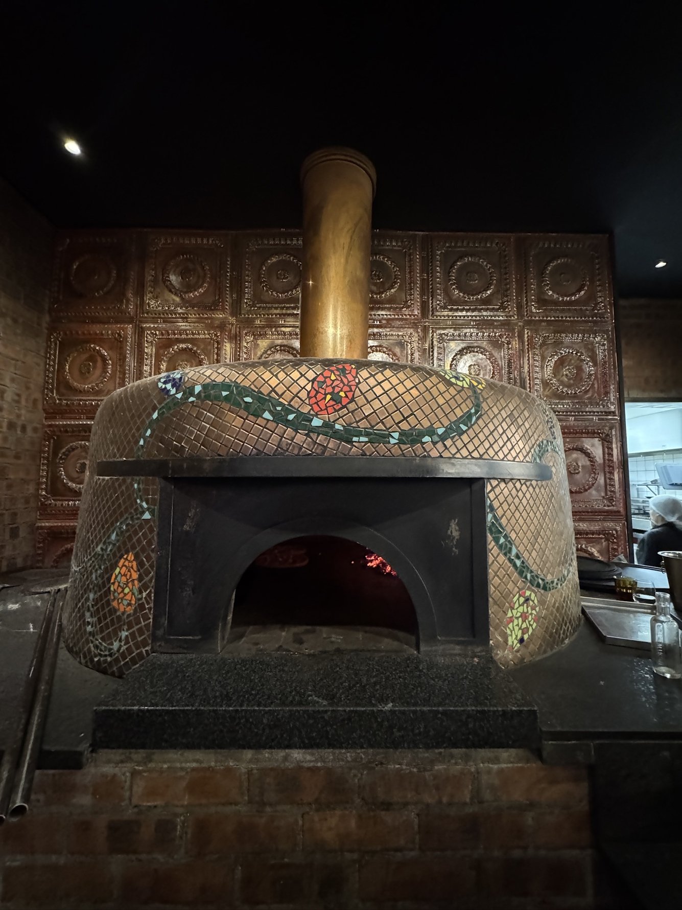 The mosaic pizza oven at cafe Del Sol Steyn City. Photo: Johannesburg In Your Pocket.