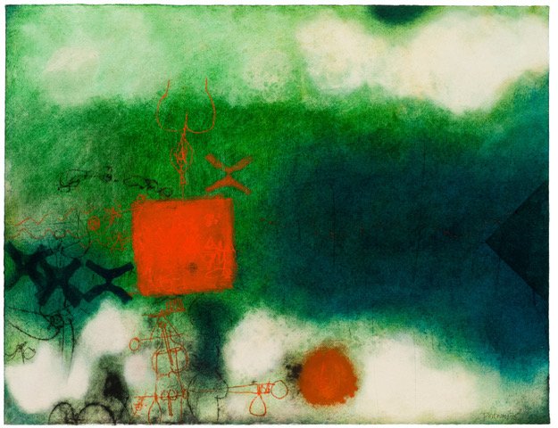 Douglas Portway; Abstract with Green, Blue and Red