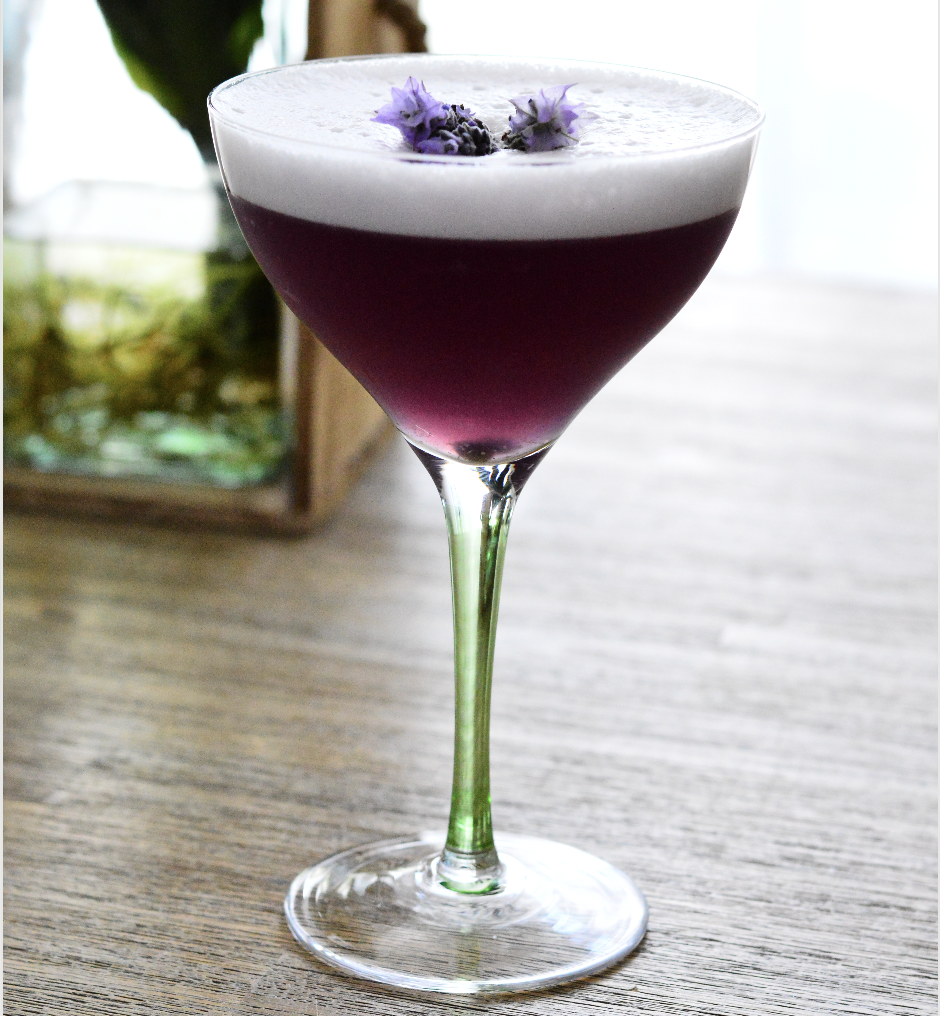 Brandy Jacaranda cocktail