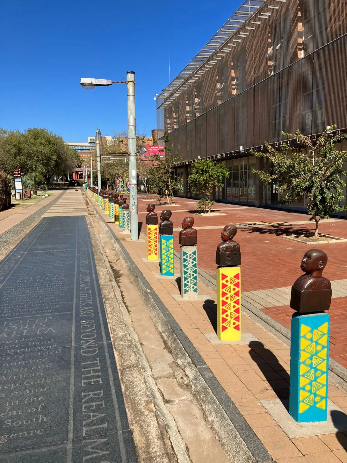 The Newtown heads restored to their former glory. Photo: Joburg Culture. 