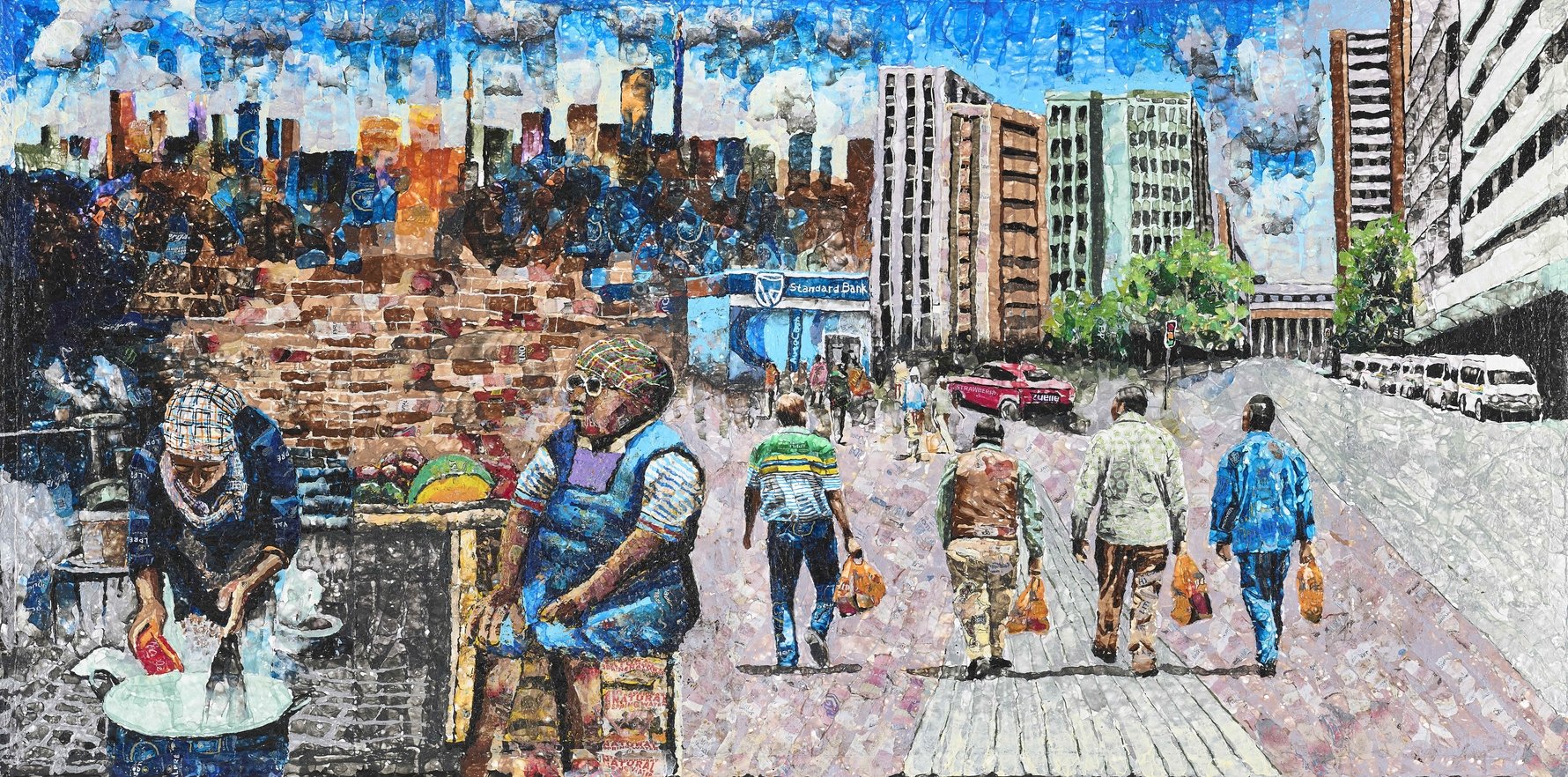 Mbongeni Buthelezi artwork for Standard Bank and Jozi My Jozi. Photo: Anthea Pokroy.