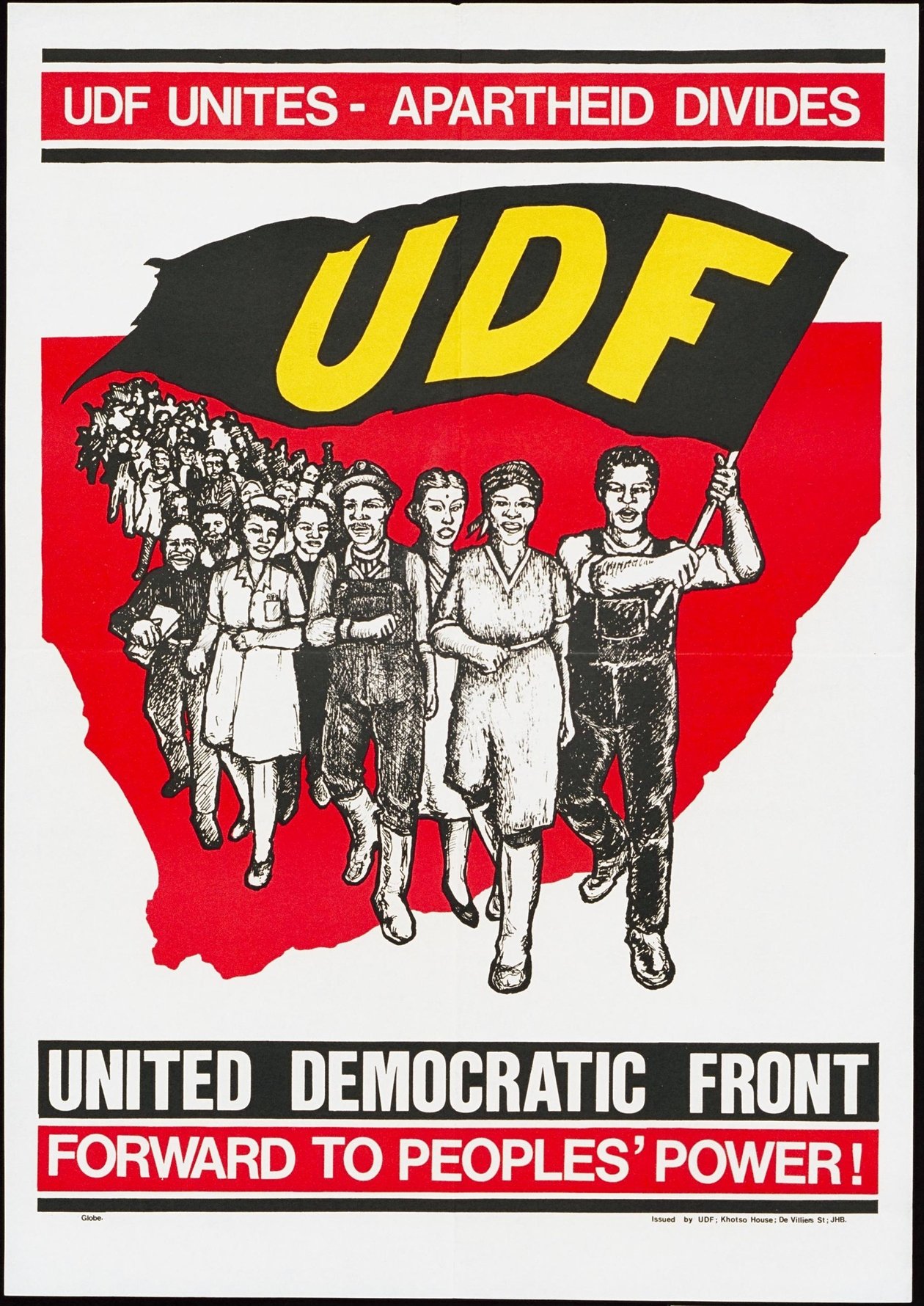 This iconic poster marked the UDF's launch in August 1983. Photo: Northwestern.